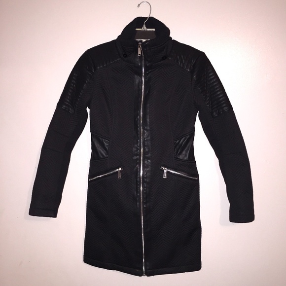 BCBG Generation Matrix coat punk futuristic geometric medium-length SIZE SMALL